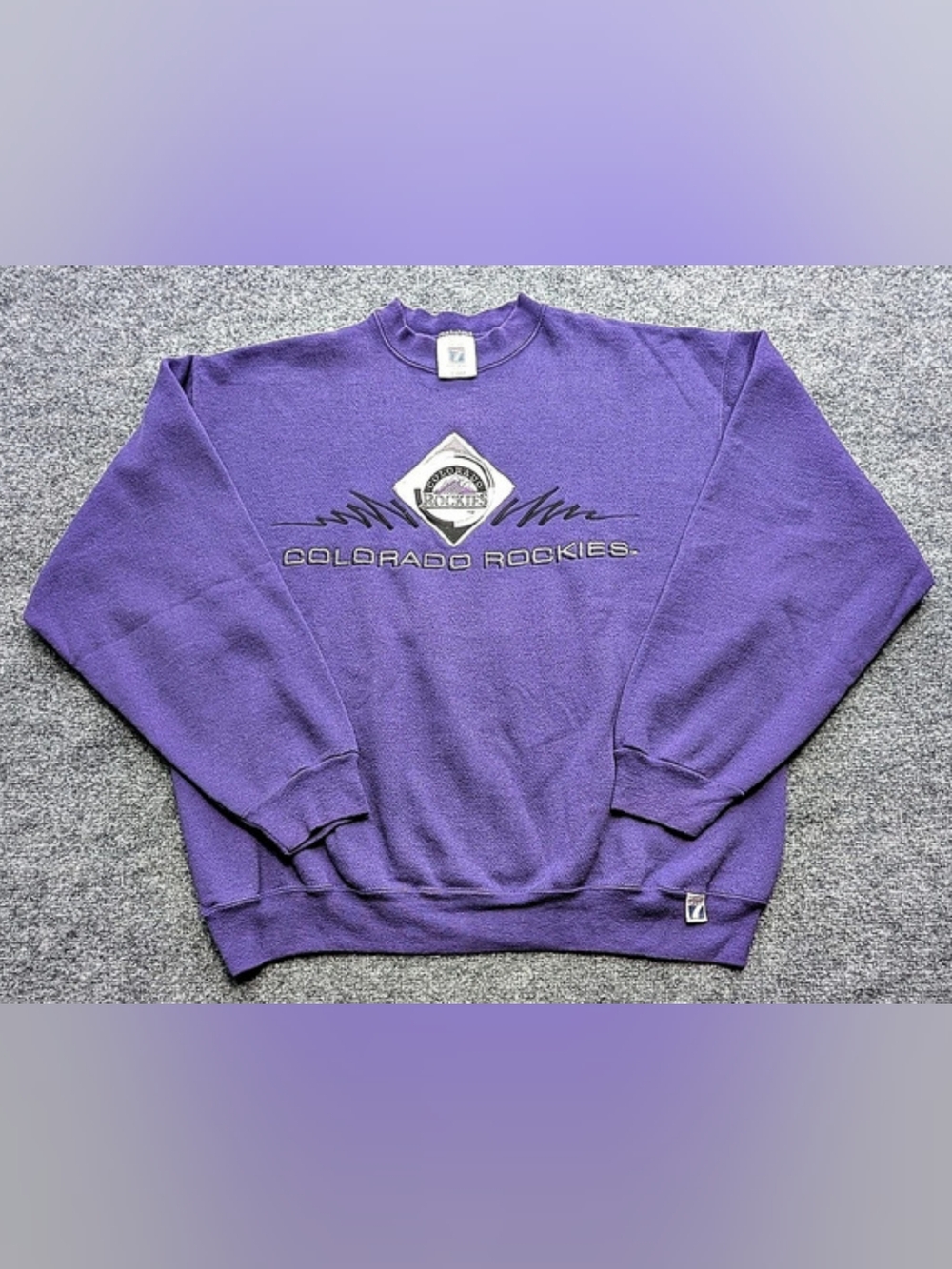 Logo 7 Colorado Rockies MLB Purple Sweatshirt Size XL